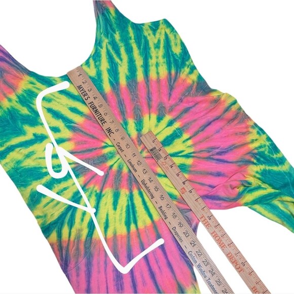 Vintage sweet girl tie-dye romper jumpsuit pockets paper tag 100% cotton OSFM - Picture 4 of 10